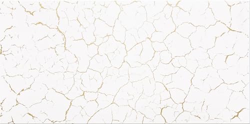 DECCART Wand-Paneele in Marmoroptik Deckenpaneele Wandverkleidung Deckenverkleidung mit Marmor-Imitat Wandplatten in Grau aus Polystyrol - 100x50 cm - Marmor Weiß Gold - 8 Stück (4 m²) von Deccart