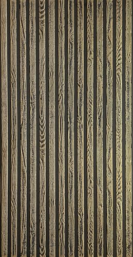 DECCART - Wandpaneele 3d 100x50 cm - Wandpaneel - Holz Optik Paneele - Holzoptik wandplatten - Paneele wand - Wall panels - schwarz gold - 40 Stück (20 m²) von Deccart