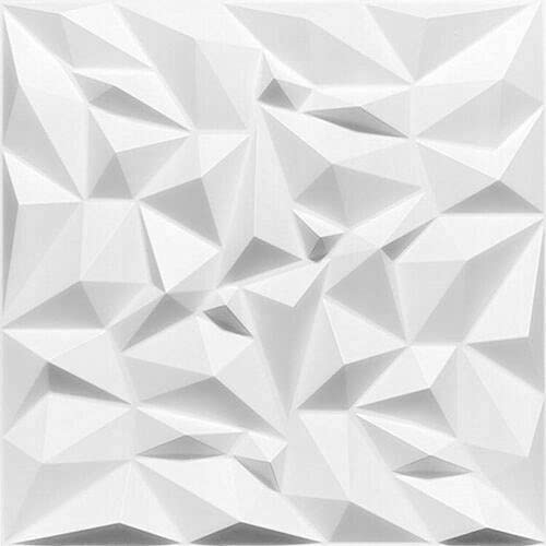 Deccart - 3D Wandpaneele Wandverkleidung Decke Deckenverkleidung Paneele Deckenplatten Wall Deko Panel Wand Styropor Panels Polystyrol Amethyst 50x50 cm - Weiß, 12 m2, 48 Stück von Deccart