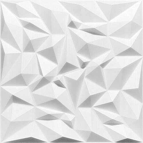 Deccart - 3D Wandpaneele 50x50 cm - Paneele Wand Wall Panels Deko Wandverkleidung Innen Panel Deckenverkleidung Decke Deckenpaneele Platten Styropor EPS-Polystyrol Amethyst 12 m2, 48 Stück,Weiß von Deccart