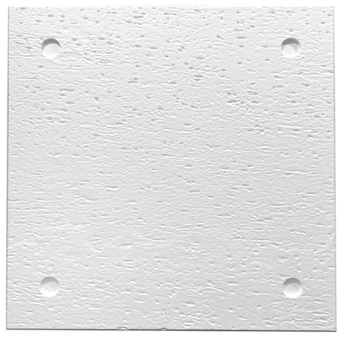 Deccart - 3D Wandpaneele 60x60 cm - Paneele Wand Wall Panels Deko Wandverkleidung Innen Panel Deckenverkleidung Decke Deckenpaneele Platten Styropor EPS-Polystyrol Beton 0.36 m², 1 Stück, weiß von Deccart
