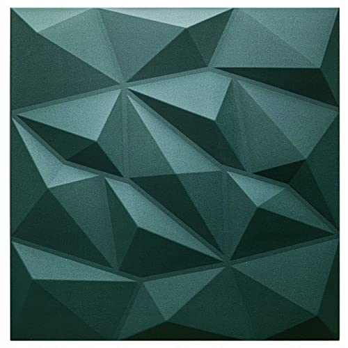 Deccart - 3D Wandpaneele 50x50 cm - Paneele Wand Wall Panels Deko Wandverkleidung Innen Panel Deckenverkleidung Decke Deckenpaneele Platten Styropor EPS-Polystyrol Brylant 5 m², 20 Stück,Grün von Deccart