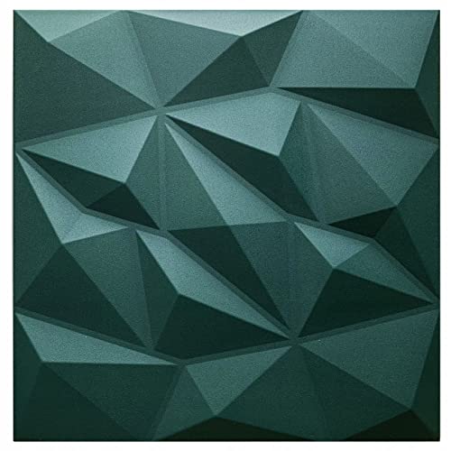Deccart - Platten 3D Polystyrol Paneele Wand Decke Wandplatten Wandverkleidung 50x50 cm Brylant 8 m², 32 Stück, Grün von Deccart