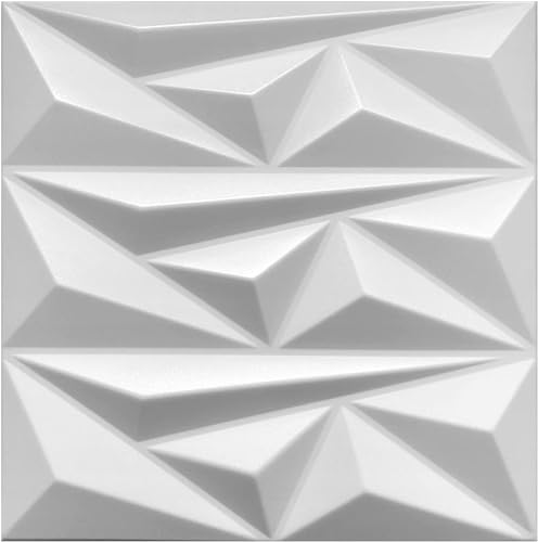 Deccart - 3D Wandpaneele Deckenverkleidung Paneele Deckenplatten Wall Deko Panel Wand Styropor Wandverkleidung Decke Panels Polystyrol 50x50 cm Topaz 5 m², 20 Stück, weiß von Deccart