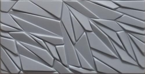 Deccart Platten 3D Polystyrol Wand Decke Paneele Wandplatten 100x50 cm ROCK | 0.50 m², 1 Stück | Grau von Deccart