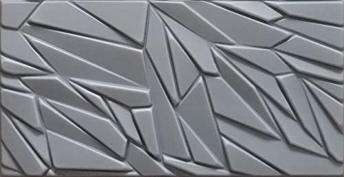 Deccart Platten 3D Polystyrol Wand Decke Paneele Wandplatten 100x50 cm ROCK | 5 m², 10 Stück | grau von Deccart