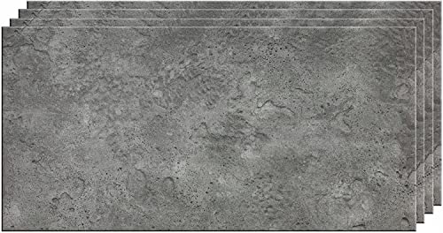 DECCART Wand-Paneele in Betonoptik, Deckenpaneele, Wandverkleidung Deckenverkleidung mit Beton-Imitat 7014XL - 32 Stück Wandplatten in Grau aus Polystyrol - 16m2 von Deccart