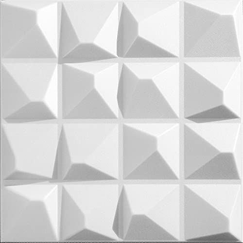 Deccart - 3D Wandpaneele Decke Deckenverkleidung Paneele Styropor Wandverkleidung Deckenplatten Wall Deko Panel Wand Panels Polystyrol 50x50cm PYRAMIDE, 5 m², 20 Stück von Deccart