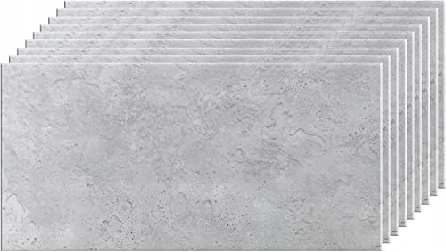DECCART Wand-Paneele in Betonoptik, Deckenpaneele, Wandverkleidung Deckenverkleidung mit Beton-Imitat 6914XL Wandplatten in Grau aus Polystyrol - 32 Stück, 16m2 von Deccart