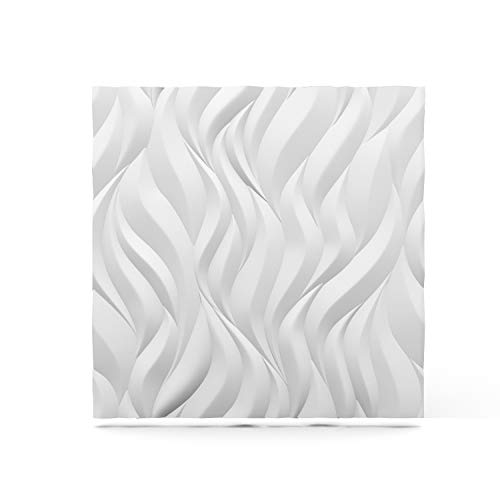 Deccart - 3D Wandpaneele Deckenverkleidung Paneele Deckenplatten Wall Deko Panel Wand Styropor Wandverkleidung Decke Panels Polystyrol FLAMES, 60x60cm, 7 Stück von Deccart