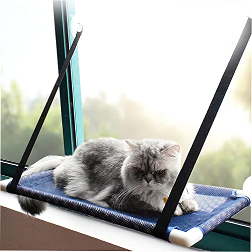 Decdeal Katzen Hängematte Fensterplatz Atmungsaktiv Katzendecke Sonnenbad bis zu 22 Pfund für Katzen Schwarz von Decdeal
