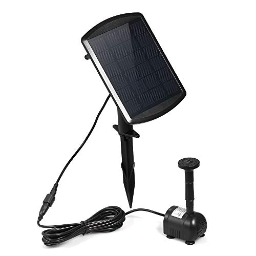 Decdeal Solarbetriebene Wasserpumpe, 9 V, 1,8 W, 200 l/h von Decdeal