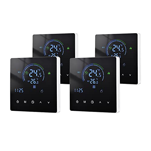 Decdeal WiFi Thermostat,Warmwasser Fussbodenheizung,Fernsteuerung,Einstellbare Helligkeit,LED,Tuya(reflektierender Bildschirm) von Decdeal