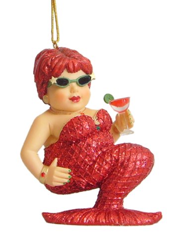 December Diamonds Strawberry Margarita Red Mermaid Christmas Ornament 5590380 von December Diamonds