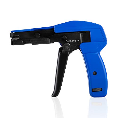 Kabelbinderpistole, Dechengbao Professional Zip Tie Gun - Kabelbinderbefestigung und abgeschnittene Kabelbinderpistole, Installieren und Schneiden von Kunststoff-Nylonbändern Druckguss-Stahlspülung von Dechengbao