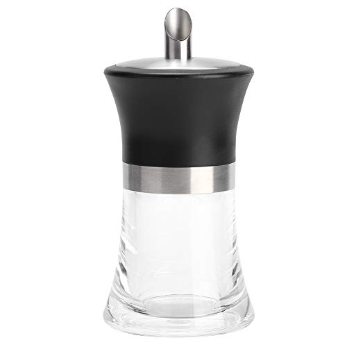 Dechoga Zuckerdose, Haushalt Acryl Zuckerdose Dispenser Zuckerstreuer Behälter, 304 Edelstahl Rand Kaffee Sugar Shaker, für Zuhause Küchenutensilien Zubehör(100ml) von Dechoga