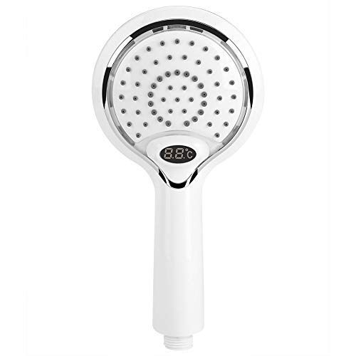 Handheld-Badezimmer-Duschkopf, digitale Temperaturanzeige, 3 Farben, LED für Badezimmer von Dechoga