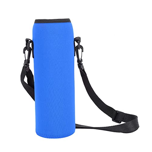 Verbrühungssichere Wasserflaschentasche, Neoprentasche für Isolierflasche Thermohalter für Outdoor Sports Wasserflasche Thermohalter Tasche Wasserflaschenabdeckung Geeignet für 1L Flasche(Black) von Dechoga