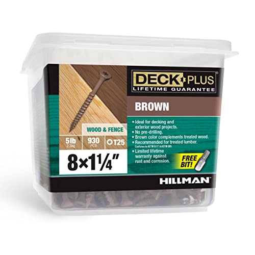 Deck Plus Holzschrauben, braun, 1-1/4" x #8, 2,3 kg, 100 Stück Deck Plus Holzschrauben, braun, 1-1/4" x #8, 2,3 kg, 100 Stück von Deck Plus