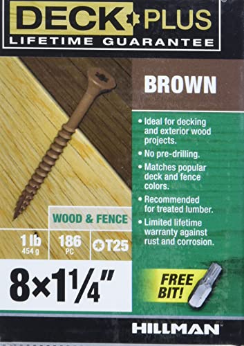 Deck Plus Holzschrauben, braune Außenschrauben, 3,8 cm x #8, 0,5 kg Deck Plus Holzschrauben, braune Außenschrauben, 3,8 cm x #8, 0,5 kg von Deck Plus