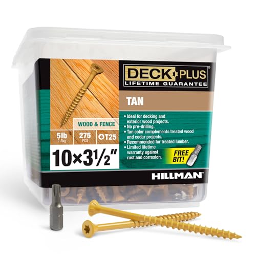Hillman Fasteners 48422 Deck Screws, Tan, 3.5 inches von Deck Plus
