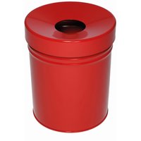 TKG Abfallbehälter FIRE EX mit gleichfarbigem Deckel 30l, Rot von TKG