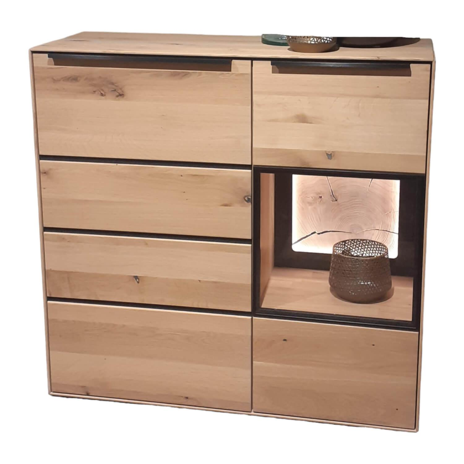 Highboard Valero Asteiche Bianco Massiv Geölt von Decker