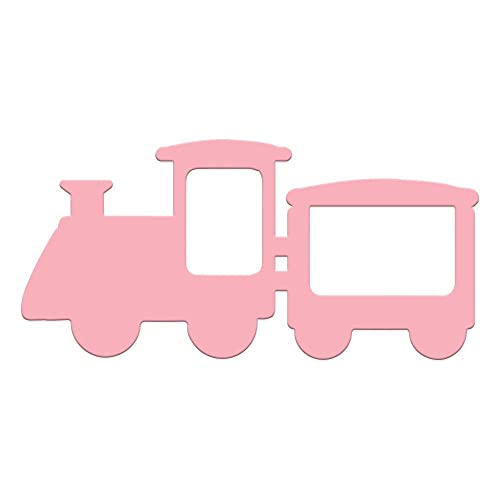 Declea Home Decor DC032FW21 Wandschild aus Holz, Zugzug für Kinder, Dekoration zum Aufhängen an der Wand des Kinderzimmers, Ergänzung für Kinderzimmer, Pink, 60 x 28 cm von Declea Home Decor