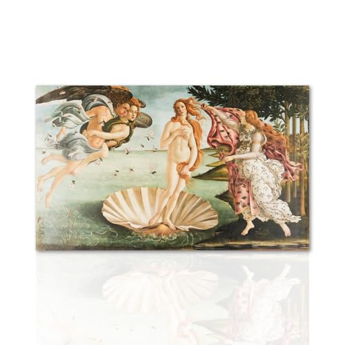 Declea Kunstwerk Sandro Botticelli Geburt der Venus - Kunst Reproduktion auf Leinwand Moderne Bilder Venus von Botticelli Wohnkultur Home Wand Design von Declea