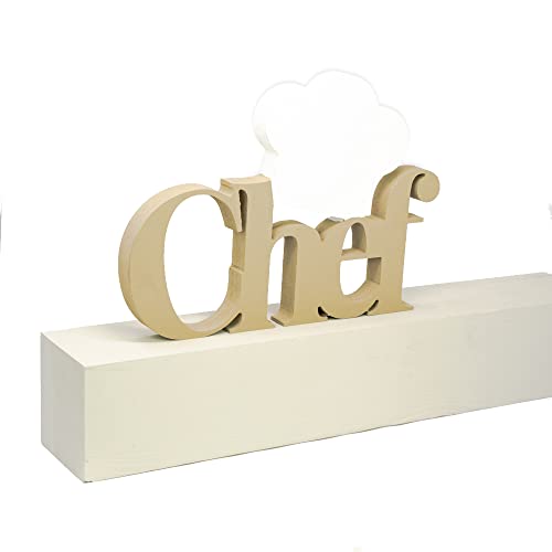 Dekoration aus Holz Chef Küche – Schriftzug für die Küche, Möbelstück, Dekoration für Küche und Bar von Declea Home Decor