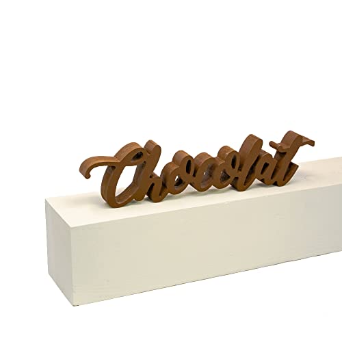 Dekoration aus Holz Chocolat, Küchenmöbel, Schriftzug für die Küche, Möbelstück, Dekoration für Küche und Bar von Declea Home Decor