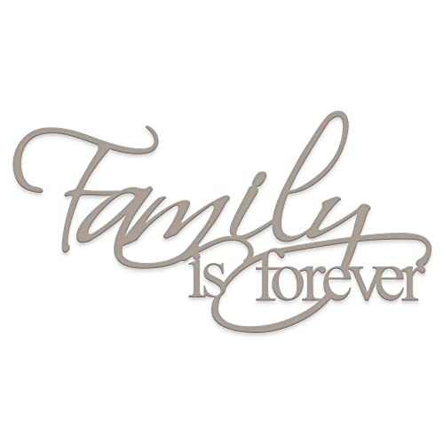 Family is Forever Wanddekoration aus Holz, Dekoration für Haus Arredo, Schriftzug zum Aufhängen aus Holz, Liebe Familie von Declea Home Decor