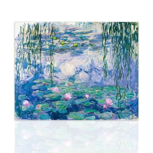 Declea Bild Water Lilies von Claude Monet Urheberhommut Leinwand Reproduktion gerahmte Kunst fertig zum Aufhängen Wohnkultur von Declea