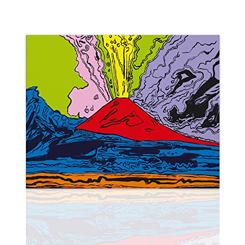 Declea Bild auf Leinwand Vesuvius von Andy Warhol, Reproduktion, Heimdekoration, Leinwand, fertig zum Aufhängen, moderne Pop-Art-Dekoration von Declea