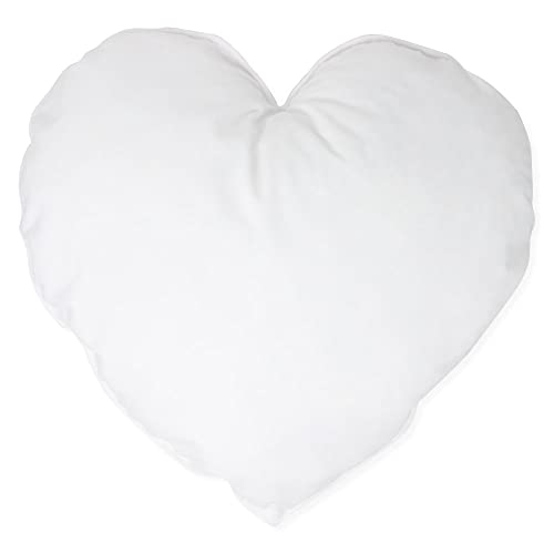 Declea Herzkissen für Sofa oder Bett, dekorativ, Kissen mit Füllung, hergestellt in Italien, Weiß, 40 x 40 cm von Declea