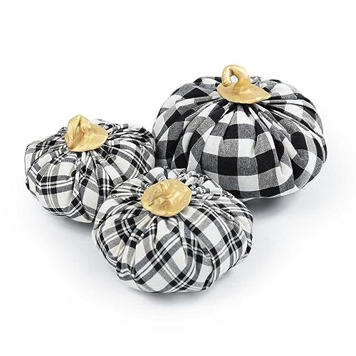 Kürbisse, 3-teiliges Deko-Set aus Karomuster, Herbstdeko, handgefertigt, Heimtextilien, Heimtextilien. Kürbisse, 3-teiliges Deko-Set aus Karomuster, Herbstdeko, handgefertigt, Heimtextilien, Heimtextilien. von Declea