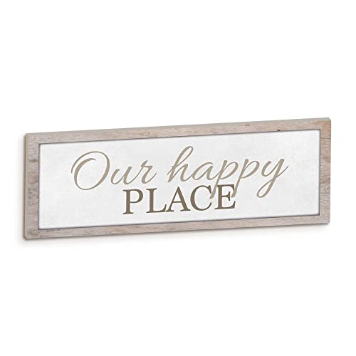Our Happy Place - Formen aus Holz handgefertigt eine originelle Idee zur Dekoration Ihres Zuhauses, Dekoration aus Holz zum Aufhängen oder Aufstellen von Declea