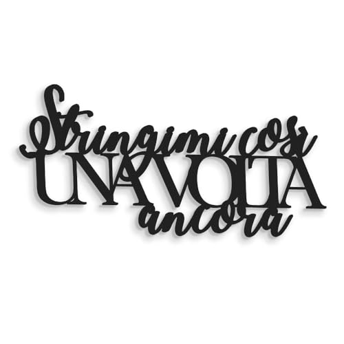 Wanddekoration aus Holz Stringimi so dekoratives Schild, Schriftzug zum Aufhängen an der Wand des Hauses, handgefertigtes Möbelstück von Declea