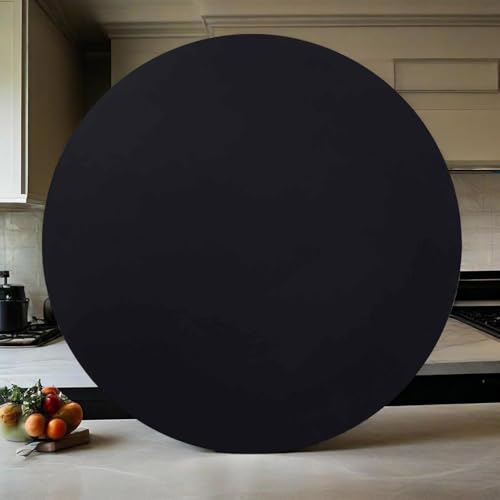 Decmiroor Großer Drehscheibe 60-100cm Marmor Lazy Susan Drehteller für Tischplatte Drehbarer Servierteller Rund Tablett für Küchen-esstisch Hoteldrehtisch(Matte Black,60 * 60cm) von Decmiroor