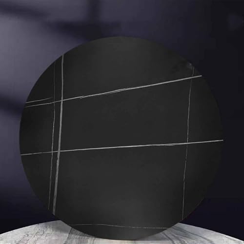 Decmiroor Großer Drehteller 70/80/90cm Marmor Esstisch Drehplatte 360° Drehbare Serviertablett Küche Tische Drehscheibe Tischplatte Servierplatte mit Silent Base(Black Gold,70cm) von Decmiroor