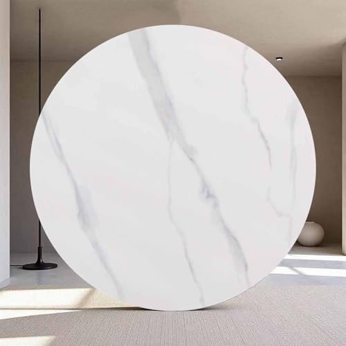 Decmiroor Marmor Esstisch Drehplatte Küchen-Drehteller 100cm Großer Lazy Susan Servierteller Drehbarer Servierplatte Leise rutschfeste Drehscheibe für Esszimmer(Matte White,24"/60cm) von Decmiroor