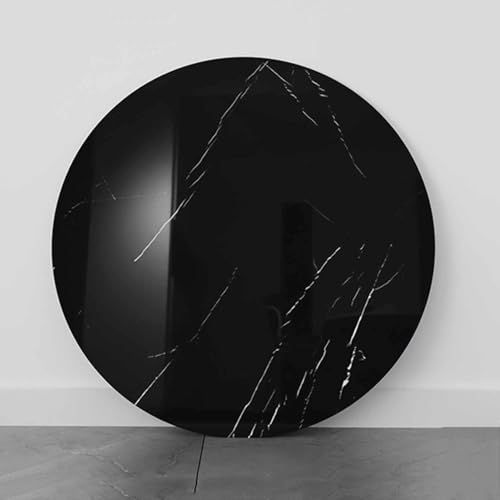 Decmiroor Marmor Esstisch Drehteller Drehbarer Servierplatte Tischplatte Lazy Susan Drehplatte 60-100cm Rund Serviertablett 360° Glatter Rotierende(Black,100 * 100cm) von Decmiroor