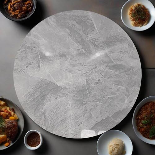 Decmiroor Tischplatte Drehplatte 60-100cm Großer Rund Lazy Susan Drehteller Esstisch Silent Servierteller Restaurant Drehscheibe mit rutschfeste Basis(Gray,100 * 100cm) von Decmiroor
