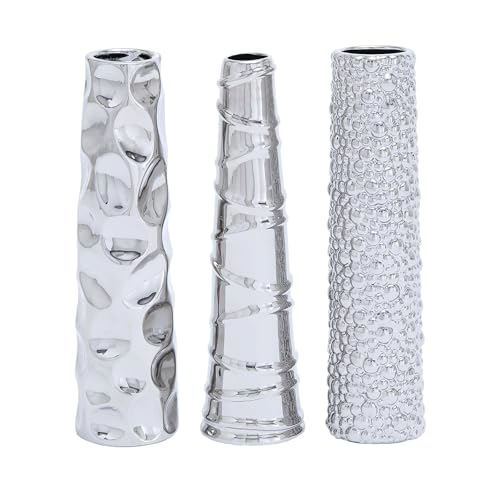 Ceramic Vase 3 Assorted 12" H, 3" W - 92553 von Deco 79