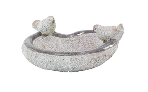 Deco 79 66916 Vogelfutterstation, Polystone, 33 x 30,5 x 15,2 cm, 13" x 12" x 6" von Deco 79