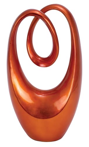 Deco 79 Polystone abstrakte dekorative Skulptur Wirbel Heimdekoration Statue, Akzentfigur, 27,9 x 15,2 x 50,8 cm, Orange Deco 79 Polystone abstrakte dekorative Skulptur Wirbel Heimdekoration Statue, Akzentfigur, 27,9 x 15,2 x 50,8 cm, Orange von Deco 79