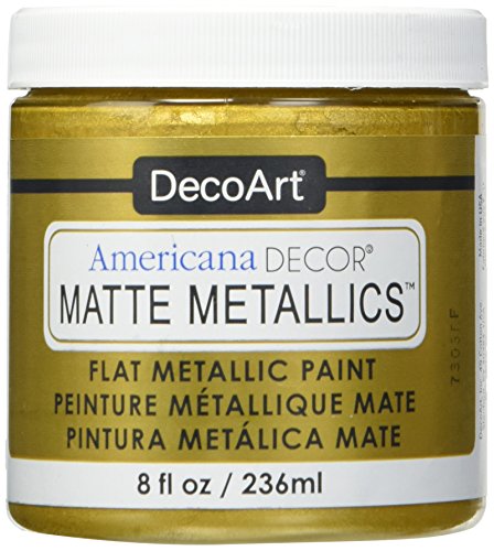 Americana Decor Matte Metallics 8oz-Gold von DecoArt