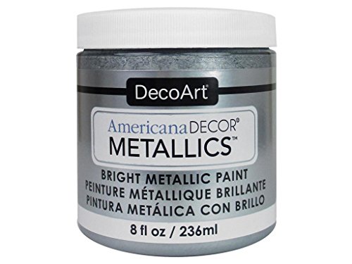 Deco Art Americana Décor Metallic Jar der Farbe, Acryl, Silber, 7 x 7 x 8 cm von DecoArt