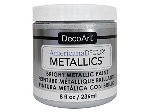 Deco Art Americana Décor Metallic Jar der Farbe, Acryl, Sterling Silber, 7 x 7 x 8 cm von DecoArt