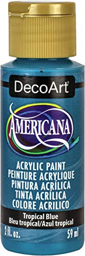 Deco Art DA375 Amerika-Farbe, 57 ml, Trop, Tropisches Blau, 1 count (Pack of 1) von DecoArt